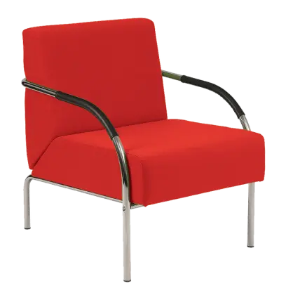 SPA 1 chrom,  látka BONDAI BN14 (4011) - látka červená